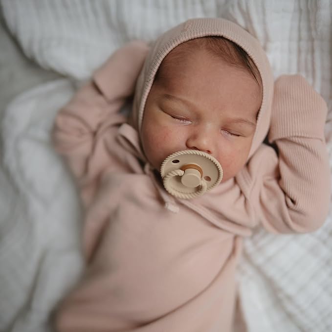 FRIGG Natural Rubber Baby Pacifier 6-Pack Earthy Wonder | Made in Denmark | BPA-Free (6-18 Months)