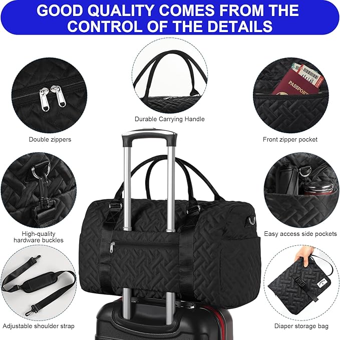 Diaper Bag Tote: Mommy Bag, Baby Bag for Boy and Girl, Mom Hospital Bag, Twins or 2 Kids Diapers Bag