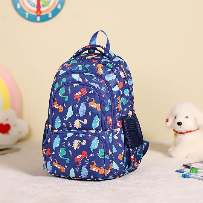 CLUCI Kids Backpack for Boys Bookbags Preschool Toddler Daycare School Bag Elementary Kindergarten Lightweight Waterproof Bluey Backpack Dinosaurs