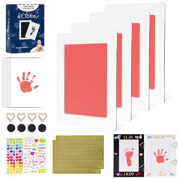 Inkless Baby Hand and Footprint Kit,Clean Touch Ink Pad for Baby Footprint Kit,No Mess Dog Paw Print Kit,DIY Footprint Ink for Baby Keepsake Gifts for Boys and Girls