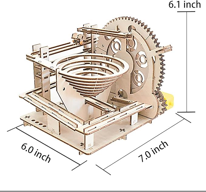 3D Puzzle Marble Run for Adults Stem Projects for Kids Wooden Engineering Puzzle Kit Science Project Kits Wood Mechanical Building Puzzles DIY Mode Kits