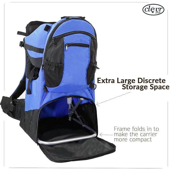 ClevrPlus Deluxe Adjustable Baby Carrier Outdoor Hiking Child Backpack Camping