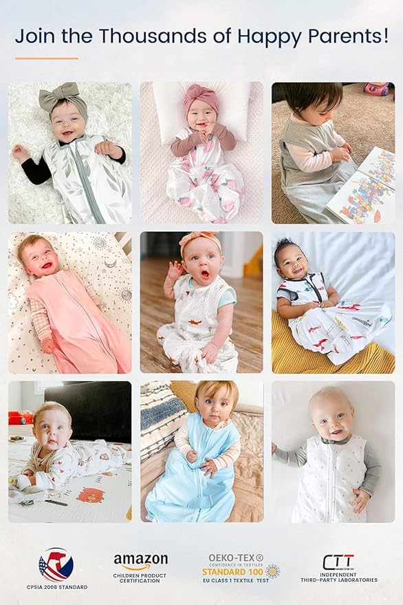 TotAha Cute Dinos Sleep Sack 6-12 Months 3 Pack, Buttery Soft Swaddle Transition Wearable Blanket Baby Sleeping Bag, 0.5 TOG