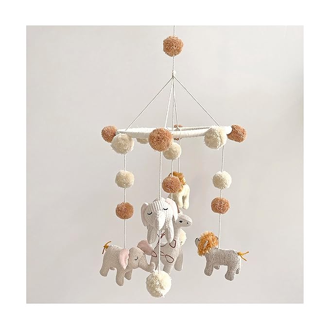 Crane Baby Safari Nursery Ceiling Hanging Decor Boho Jungle Animals Room Decor for Babies Crane Baby, Safari Nursery Decor for Boys and Girls, Ceiling Hanging, 11" x 28", Jungle Nursery Decor