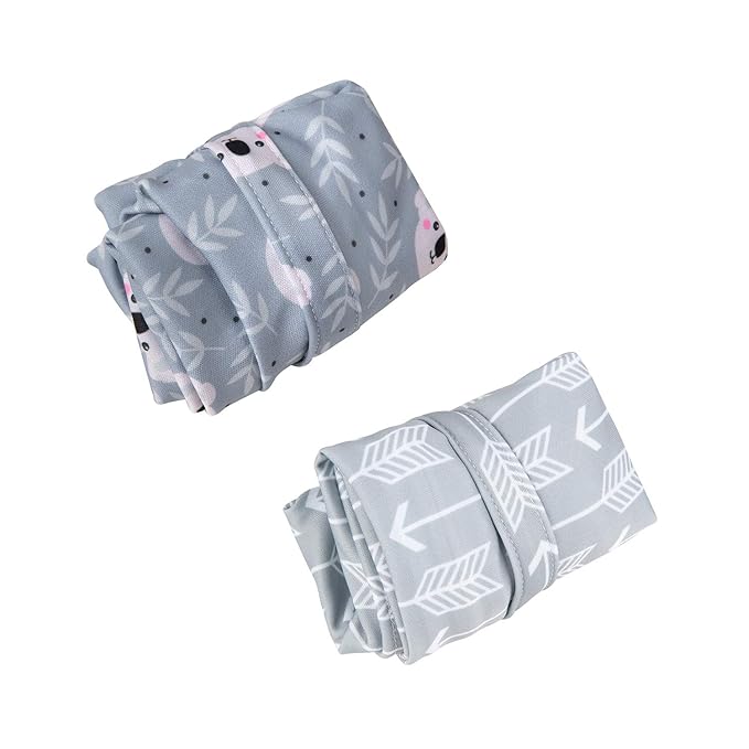 ALVABABY 2pcs Cloth Diaper Wet Dry Bags Waterproof Reusable with Two Zippered Pockets Travel Beach Pool Daycare Soiled Baby Items Yoga Gym Bag for Swimsuits or Wet Clothes L-YX3536