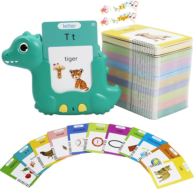 MAYAPHILOS English Talking Flash Cards with 510 Sight Words, Pocket Speech Therapy Toys, Interactive Autism Sensory Toy, Eductional Toys Learn English for Kids