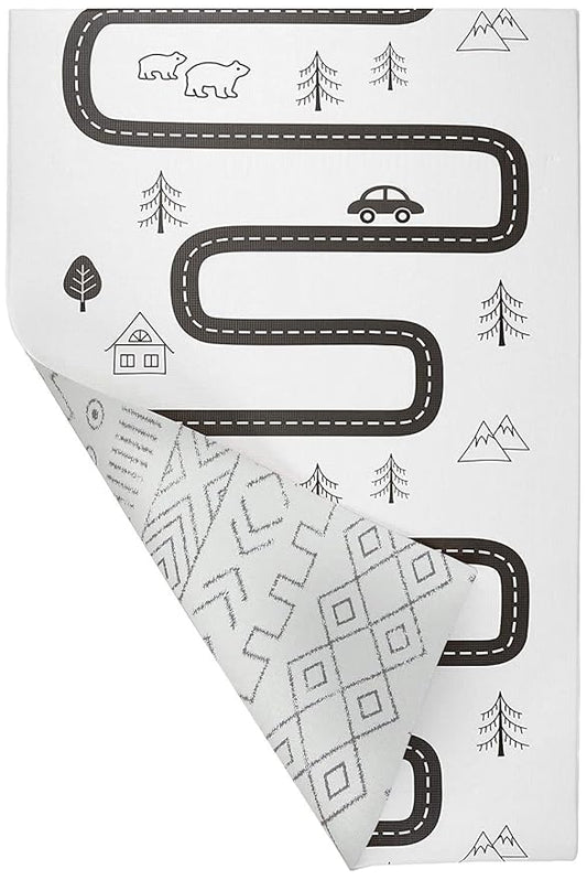 Baby Care Play Mat (Large, Nordic Trails - Tribal) 82'' x 55'' Original One-Piece Reversible Rollable Waterproof Play Mat for Infants, Babies, Toddler, and Kids