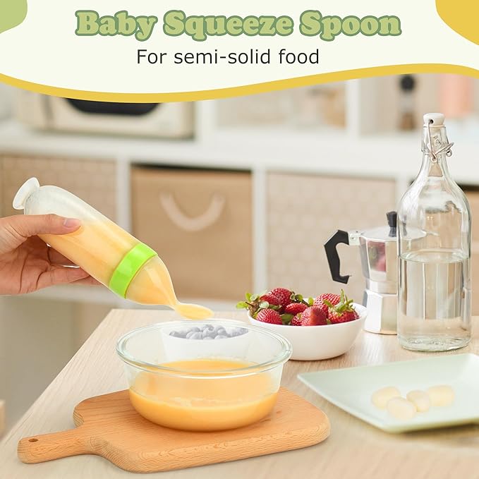 Baby Fruit Feeder & Baby Breastmilk Popsicle Molds-WAJIAYON Silicone Babies Food Freezer Tray Storage Containers, Infant Food Pacifier Feeder and Teether Infant Teething Feeders-Green
