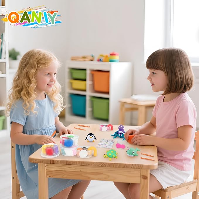 Air Dry Clay for Kids,Modeling Clay Kit,14 Species of Marine Life DIY Molding Clay Art Crafts Set,Ultra Light & Soft,Safe Non-Toxic,Toys Gifts for Age 4 5 6 7 8+ Years Old Boys Girls Kids