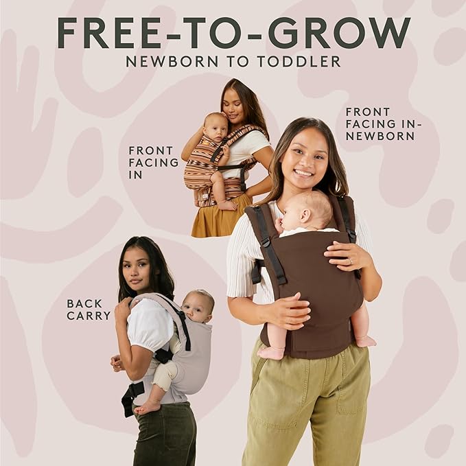Baby Tula Breathable Mesh Panel Free-to-Grow Baby Carrier - Adjustable, Comfortable, Newborn to Toddler Carrier - Ergonomic Fit for 7lbs to 45lbs - Back & Front Carry Options - Urbanista (Black)