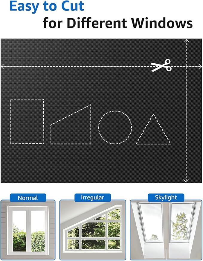 Sumobaby Blackout Curtains for Bedroom Portable 49"x63",No Drill Blackout Shades with Upgraded Hook&Loop Tapes,100% Black Out Window Cover,Thermal Insulated Blinds for Bedroom,Nursery(1 Panel,Black)
