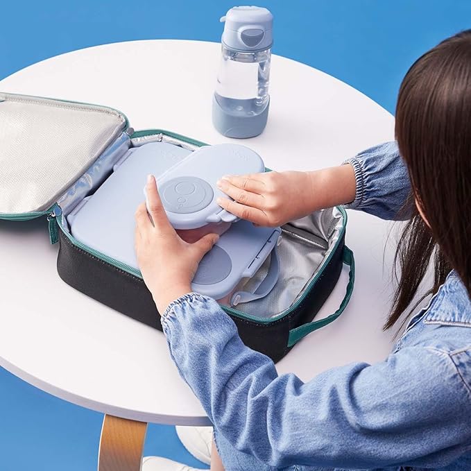 b.box Snack Containers for Kids, Toddler Snack Box Container, Reusable Small Bento Box for Lunch, School & Travel, Leak Proof, BPA free, Dishwasher Safe, Ages 4 months+ (Chill Out, 12oz capacity)