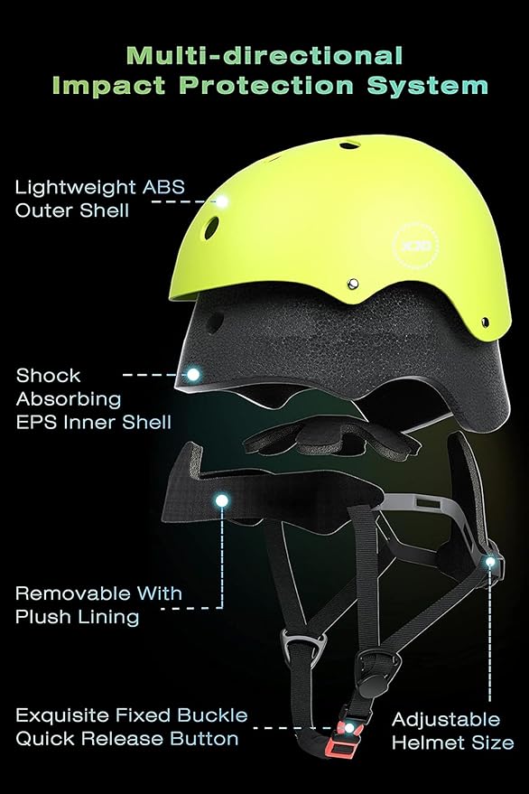 XJD Kids Bike Helmet,Multi-Sport Protective Gear Set for 3-5-8-14 Years Boys Girls with Knee and Elbow Pads Wrist Guards fit Roller Skates,Cycling,Skateboarding,Skating Scooter