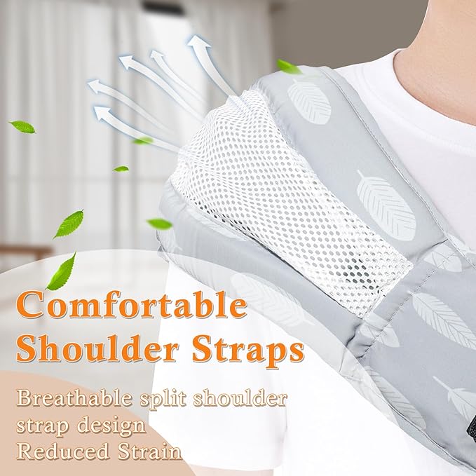 Baby Carrier Newborn to Toddler-Adjustable Baby Sling Carrier,Toddler Carrier for 25-60lbs,Comfortable Baby Sling for Hands-Free Carrying (Ash Feather)