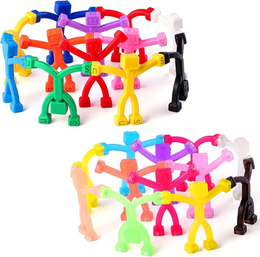 24 PCS Magnetic Travel Toys for Kids, Creative, Portable and Educational, Magnetic-People-Magnet-Men: Cute Robot & Funny Magnets, Small Fidget Toys for Classroom Prizes, Easter Egg Stuffers, Office