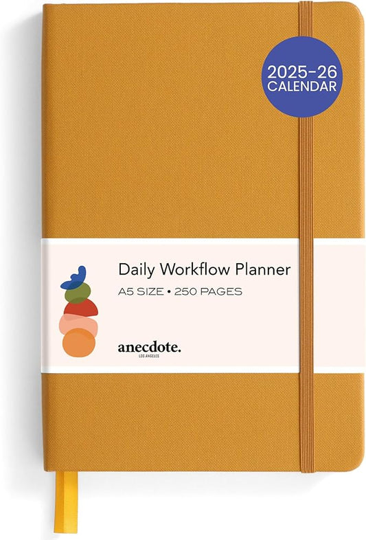Anecdote 2026 Planner: A Monthly, Weekly & Daily Planner 2026 for Planning Your Success - A5 Size Hardcover Start Anytime and Achieve your Goals - Mustard
