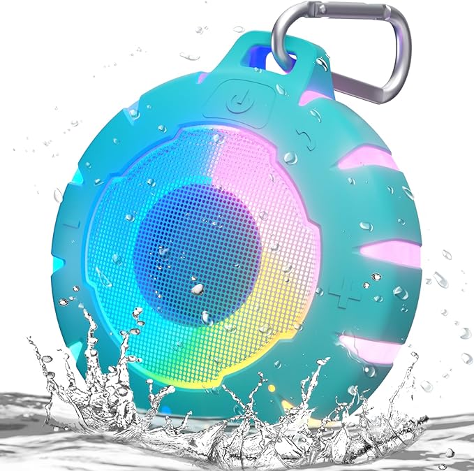 HEYSONG Waterproof Shower Bluetooth Speaker, Durable & Portable with Clear Sound, Ideal for Shower, Pool, Beach & Kayaking – Great Gift for Girls, Women & Men
