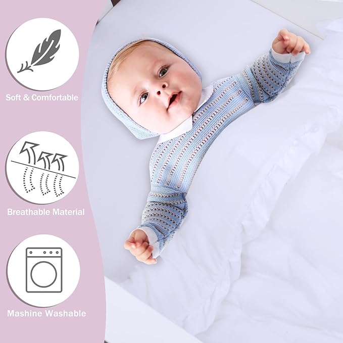 Cloele 3 Pieces Baby Crib Bedding Set- Solid Ruffle Quilted Set Includes Comforter Fitted Sheet Crib Skirt for Boys and Girls - Cute Ruffled Nursery Crib Standard Size Baby Bedding Set White