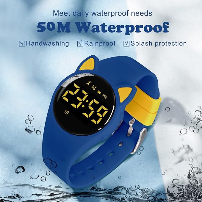 Kids Watches for Girls Boys Digital Sport Watch with Step Counter Pedometer Vibration Alarm Clock, No App Waterproof Fitness Tracker Kids Watch Boys Girls Teens Students Ages 5-16