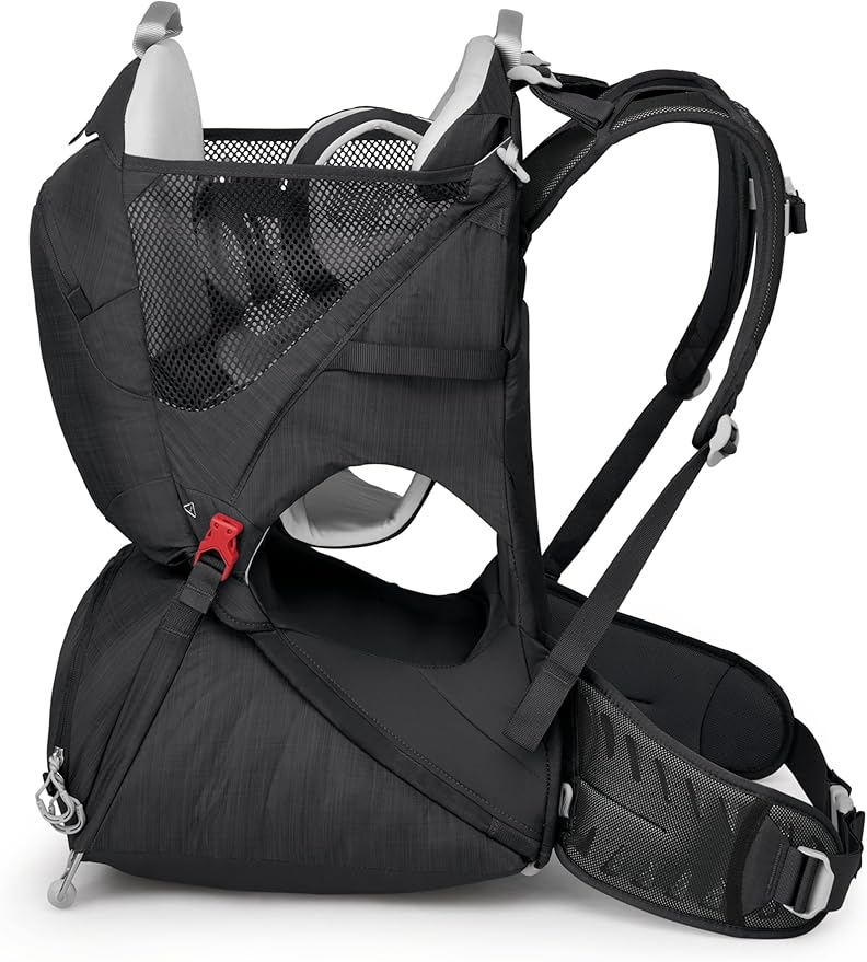 Osprey Poco SLT Lightweight Child Carrier Backpack - Slimmed-Down Hiking Carrier for Toddlers with Safety Harness, Sunshade, and Ventilated Backpanel - Lightweight Travel-Friendly Option