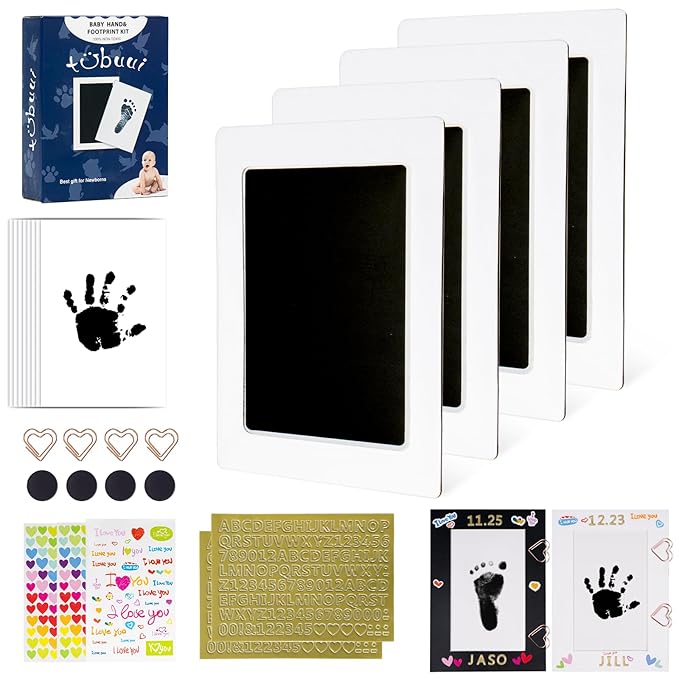 Inkless Baby Hand and Footprint Kit,Clean Touch Ink Pad for Baby Footprint Kit,No Mess Dog Paw Print Kit,DIY Footprint Ink for Baby Keepsake Gifts for Boys and Girls