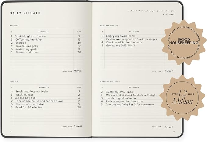 Full Focus Oatmeal Linen Planner by Michael Hyatt - The #1 Daily Planner to Set Annual Goals, Increase Focus, Eliminate Overwhelm, and Achieve Your Biggest Goals - Hardcover