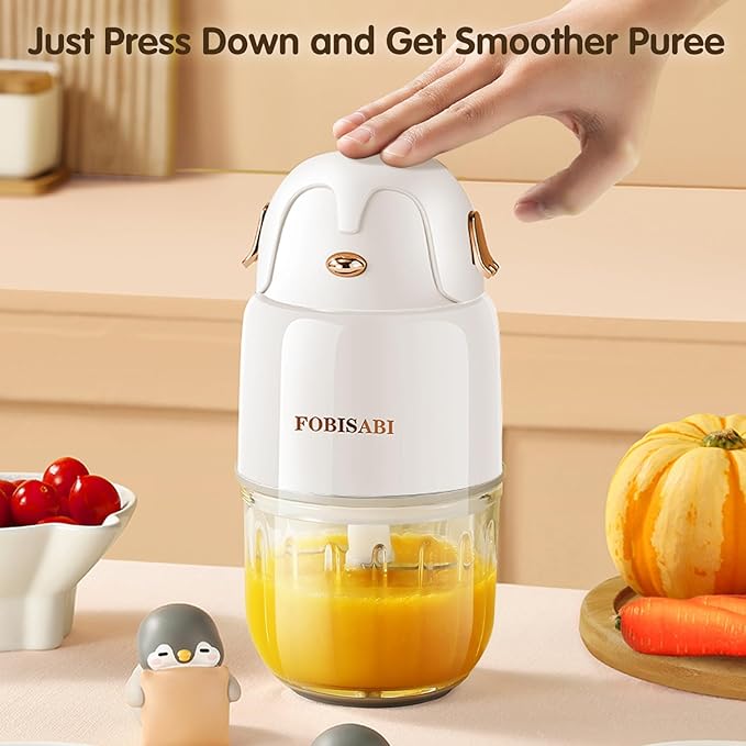 Baby Food Maker - Processor & Blender for Fresh Meals, Fruits, Veggies, Meat & Puree (White)