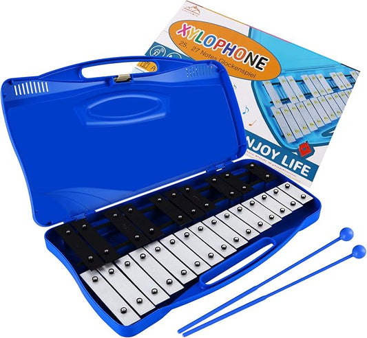 EASTROCK Glockenspiel Xylophone for Kids, Professional Music Teaching, Gifts (Blue)