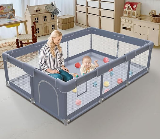 Baby Playpen 74x50 Inch, Playpen for Babies and Toddlers, Play Pen Pin Indoor Outdoor Baby Play Fence