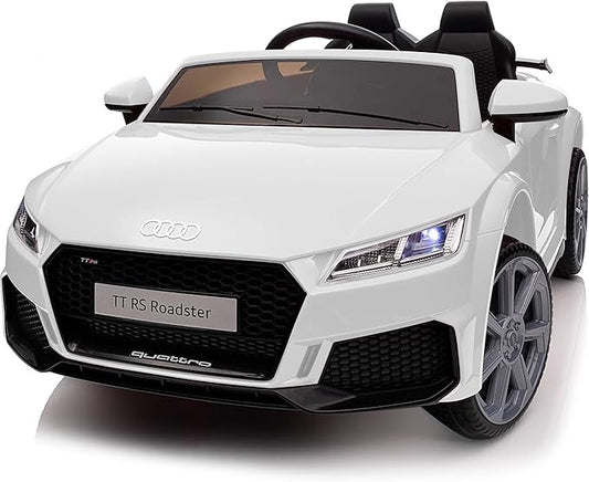 Electric Car for Kids, Licensed Audi 6V Kids Ride on Car Toy for Toddlers with Remote - White