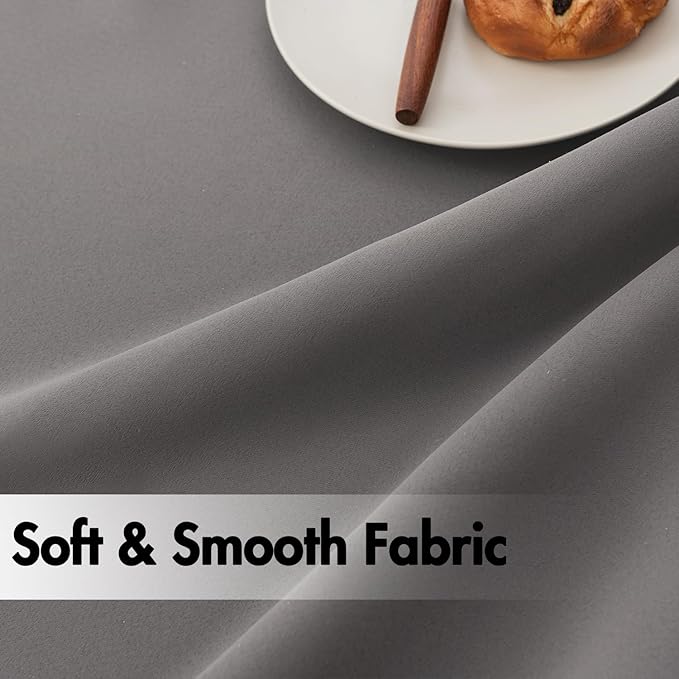 ANRODUO Back Tab Blackout Curtains for Bedroom Living Room, Rod Pocket Pinch Pleated Thermal Insulated Room Darkening Curtains 96 Inches Long 2 Panels, Grey, 52 x 96 Inch