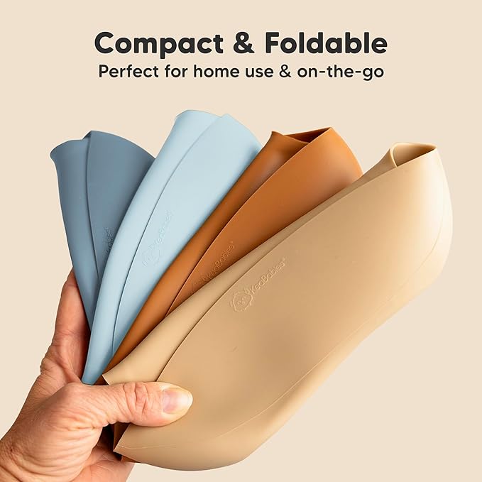 KeaBabies 2-Pack Silicone Baby Bibs for Eating - Sturdy Food-Grade Silicone Bibs for Babies Girl, Boy, Large Food Catcher, Clean & Put On Easily, Waterproof Toddler Feeding Essentials (Ocean)