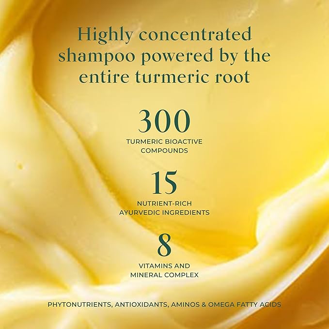 SHAZ & KIKS Ultra Hydrating Turmeric Shampoo | Sulfate-Free Shampoo for Dry, Itchy, Flaky Scalp | Deliver Deep Hydration with Turmeric & Kokum Butter, Travel Size