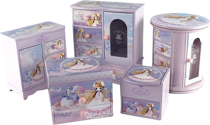 Girl Jewelry Box purple Tabletop Storage Box Little girl birthday christmas Gift kids jewelry box Organizer