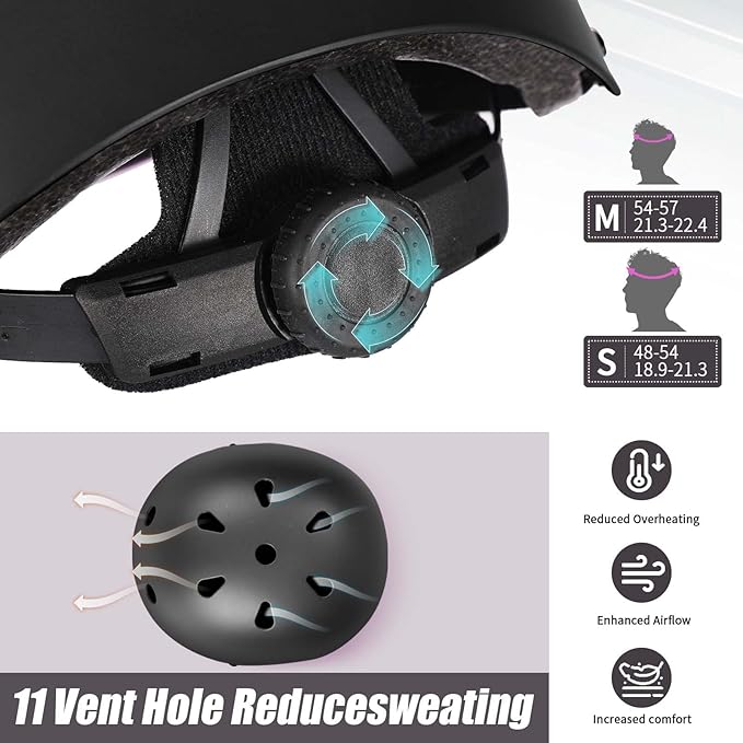 Kids Bike Helmet Set Adjustable Helmet for Ages 3-15 Kids Toddler Boys Girls Youth, Multi-Sport Bicycle Skateboarding Football Rollerskating Scooter Rollerblade Balance Bike Helmets