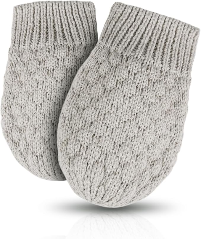 Baby Knit Mittens Toddler Boys Girls Gloves Winter Infant Newborn No Scratch Mitten 0-3 Years