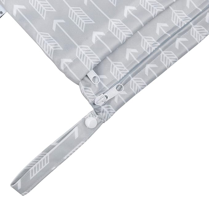 ALVABABY 3pcs Baby Cloth Diaper Wet/Dry Bags|Waterproof Reusable with Two Pockets|Travel, Beach, Pool, Daycare, Soiled Baby Items,Yoga，Gym Bag for Swimsuits or Wet Clothes 3L-YX36