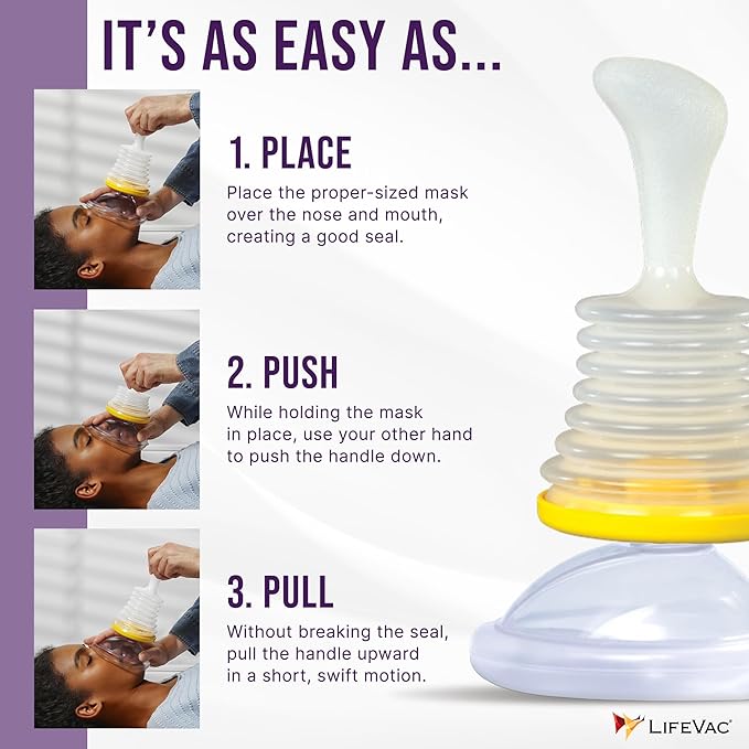LifeVac Home Kit 2 Pack - Portable Suction Rescue Device, First Aid Kit for Kids and Adults, Portable Airway Suction Device for Children and Adults