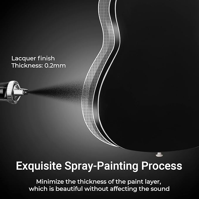 ADM Beginner Acoustic Classical Guitar 30 Inch Nylon Strings Wooden Guitar Bundle Kit for Kid Boy Girl Student Youth Guitarra Online Lessons with Gig Bag, Strap, Tuner, Extra Strings, Picks,Black 1