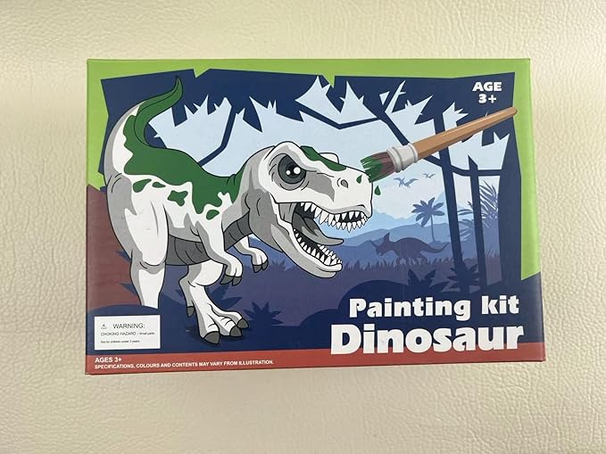 3D Dinosaurs Painting Kit with 12 Dinos for Kids Age 3-15, Arts and Crafts Kits Drawing Toys with Dinosaurs Set Creativity Gifts for Boys and Girls