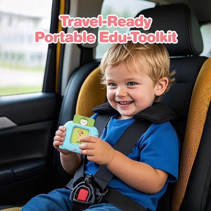 296 Sight Words Talking Flash Cards for Toddlers 1 2 3 4 5 6 Year Old, Pocket Speech, Sensory Speech Therapy Toys, Learning Toys for Montessori and Autism Children, Gifts for Boys (Blue)