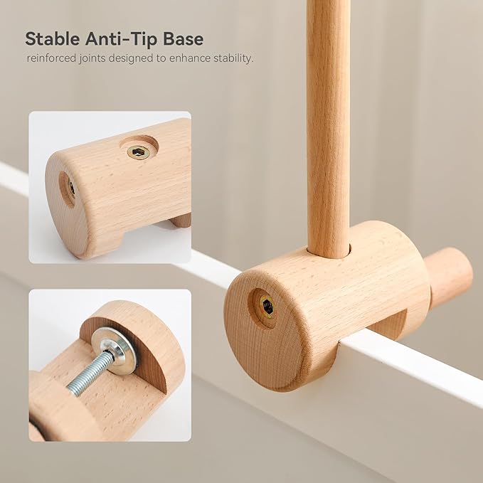 HI BABY MONMENT Crib Mobile Arm - Baby Mobile Hanger with 360° Vertical Adjustment, Stabilizing Attachment for Added Safety, Mobile Arm for Crib, Sturdy & Secure Design for Nursery Mobile