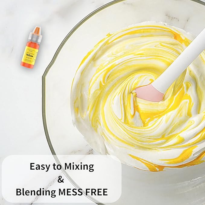 Gel Food Coloring Easter Egg Dye Kit - Shanlinly 10 Colors Gel Based Flavorless Edible Food Color Dye Vibrant Neon Icing Color for Cake Decorating Baking Macaron Frosting Fondant Cookie (6ml/Bottles)