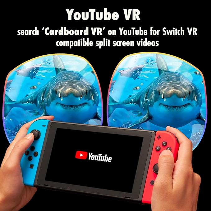 Orzly VR Headset Designed for Nintendo Switch & Switch OLED Console with Adjustable Lens for a Virtual Reality Gaming Experience and for Labo VR - Colour Pop - Gift Boxed Edition Tanami
