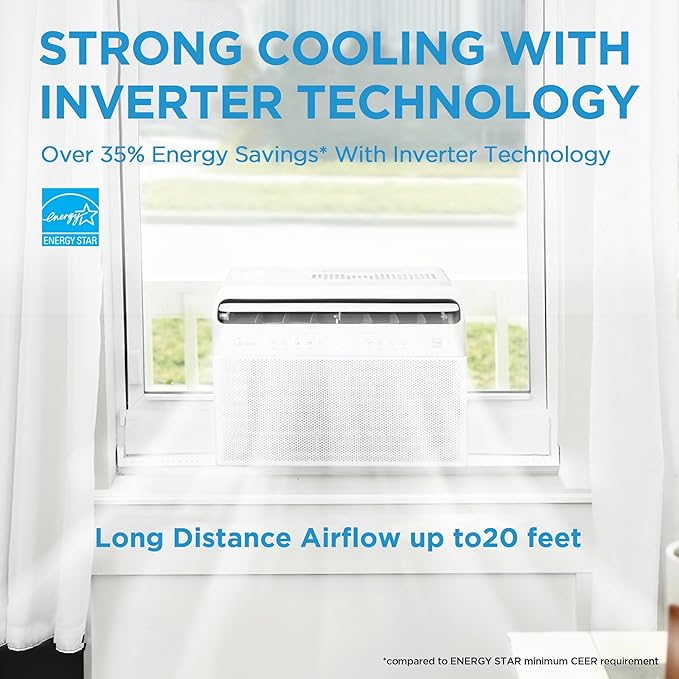 Midea MAW08V1QWT U-Shaped AC Window Air Conditioner