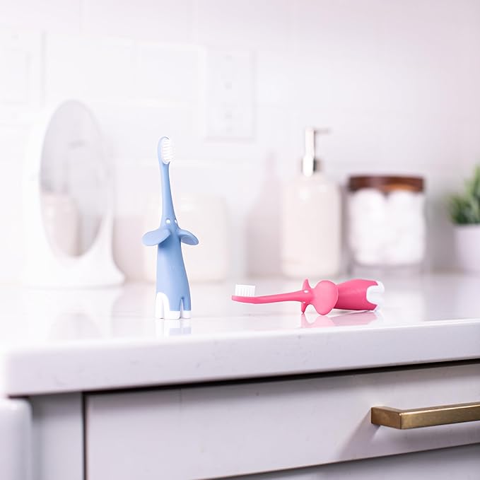 Dr. Brown's Infant-to-Toddler Toothbrush Set, 1.4 Ounce, Pink