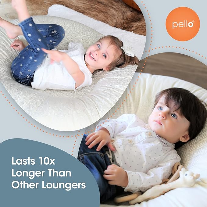 Pello Multi-use Luxe Baby, Floor Pillow/Play Mat/Lounger (Oxford/Blue)