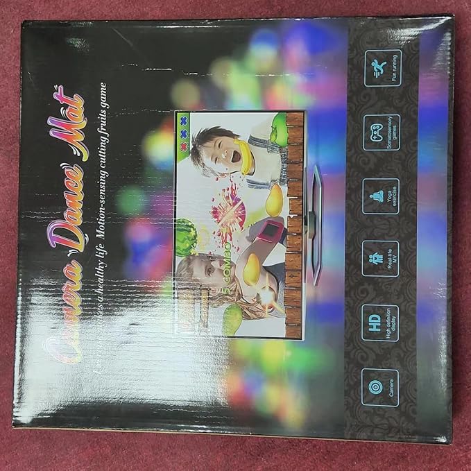 Double Dance Mat, Flannel Dance Mat for TV with HD Camera, Dual User Play Mat with Wireless Controller, Non-Slip Dance Pad for Kids Adults Girls Boys