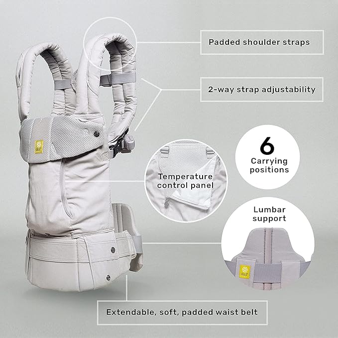 LÍLLÉbaby Complete All Seasons Ergonomic 6-in-1 Baby Carrier Infant to Toddler with Lumbar Support (7-45 Pounds), 360 Degree Baby Wearing & Multi-Position, Inward & Outward Facing (Succulent)