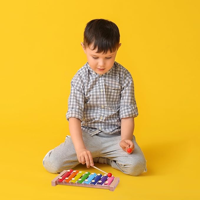Xylophone for Toddlers 1-3 Kids Musical Instruments for Toddlers 1-3 Baby Kids Wooden Toy Toddler Xylophone for Babies 6 Months and Up Wooden Kid's Preschool Musical Instruments